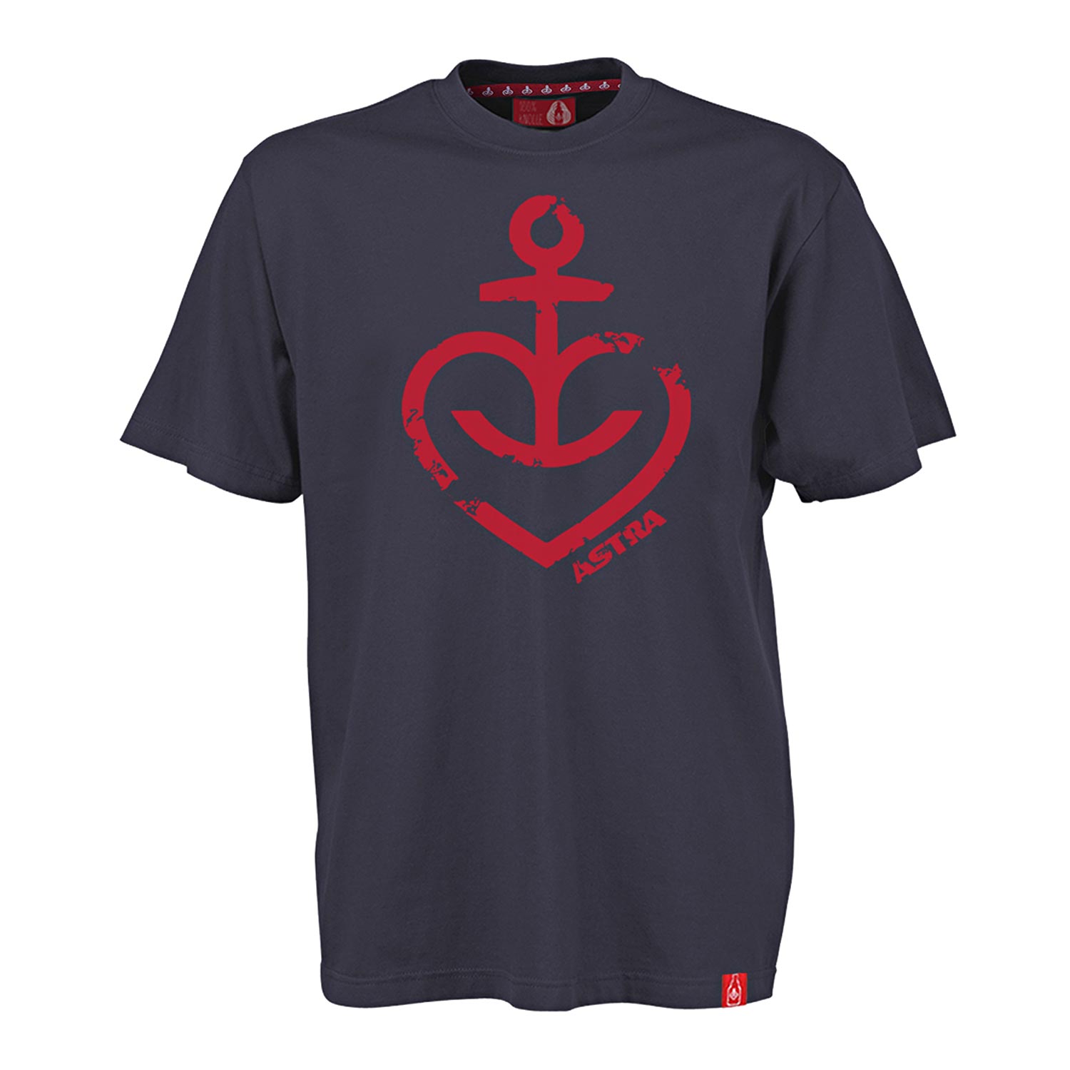 Herren T-Shirt „Herzanker“ (Rot), Navy-Blau