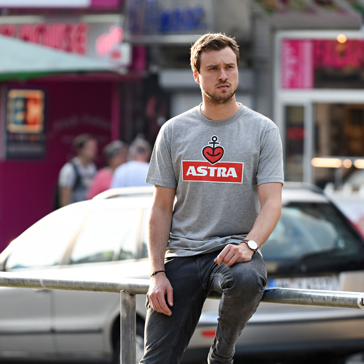 Herren T-Shirt „Astra“, grau