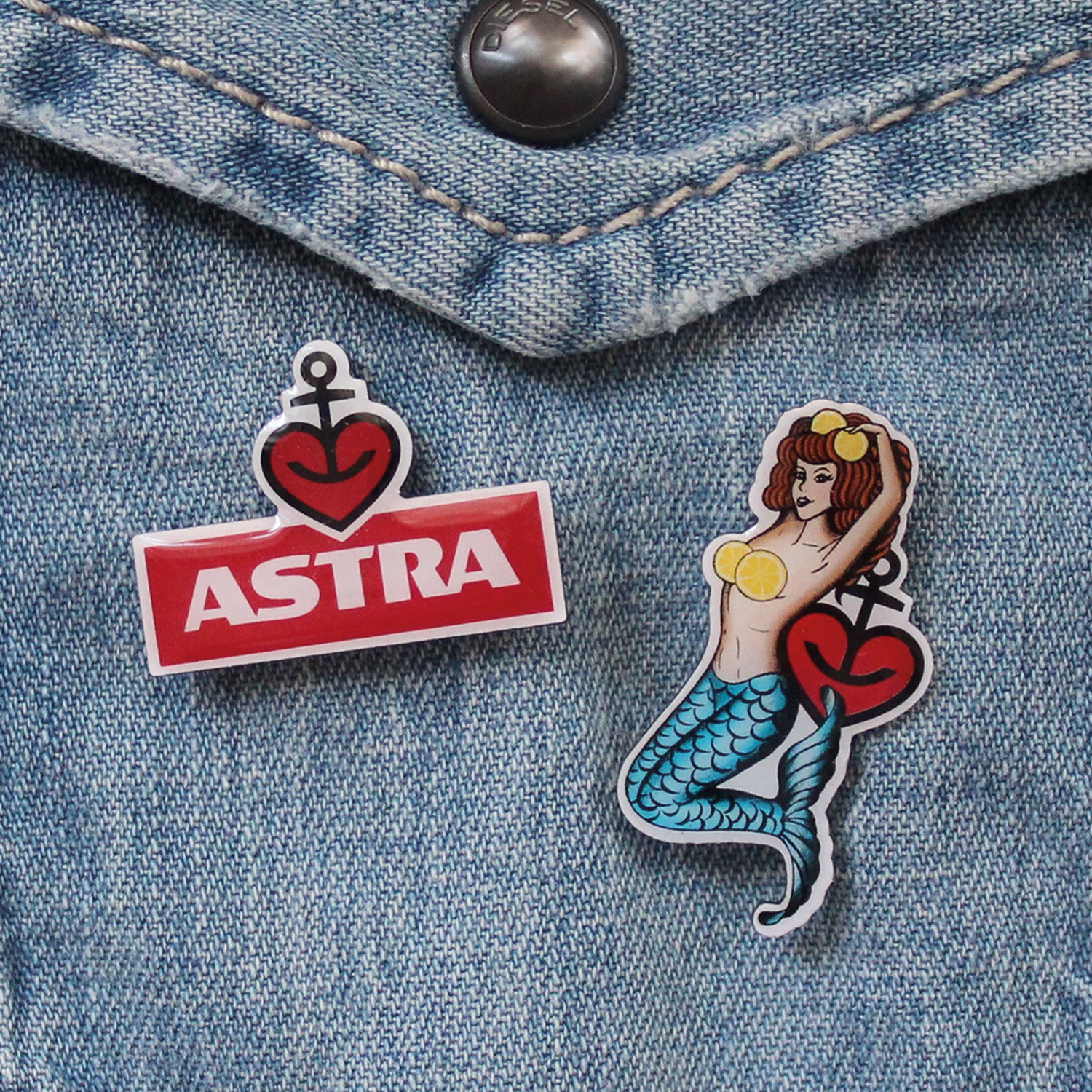 Astra Ansteck Pin 2er Set „Astra + Kiezmische“