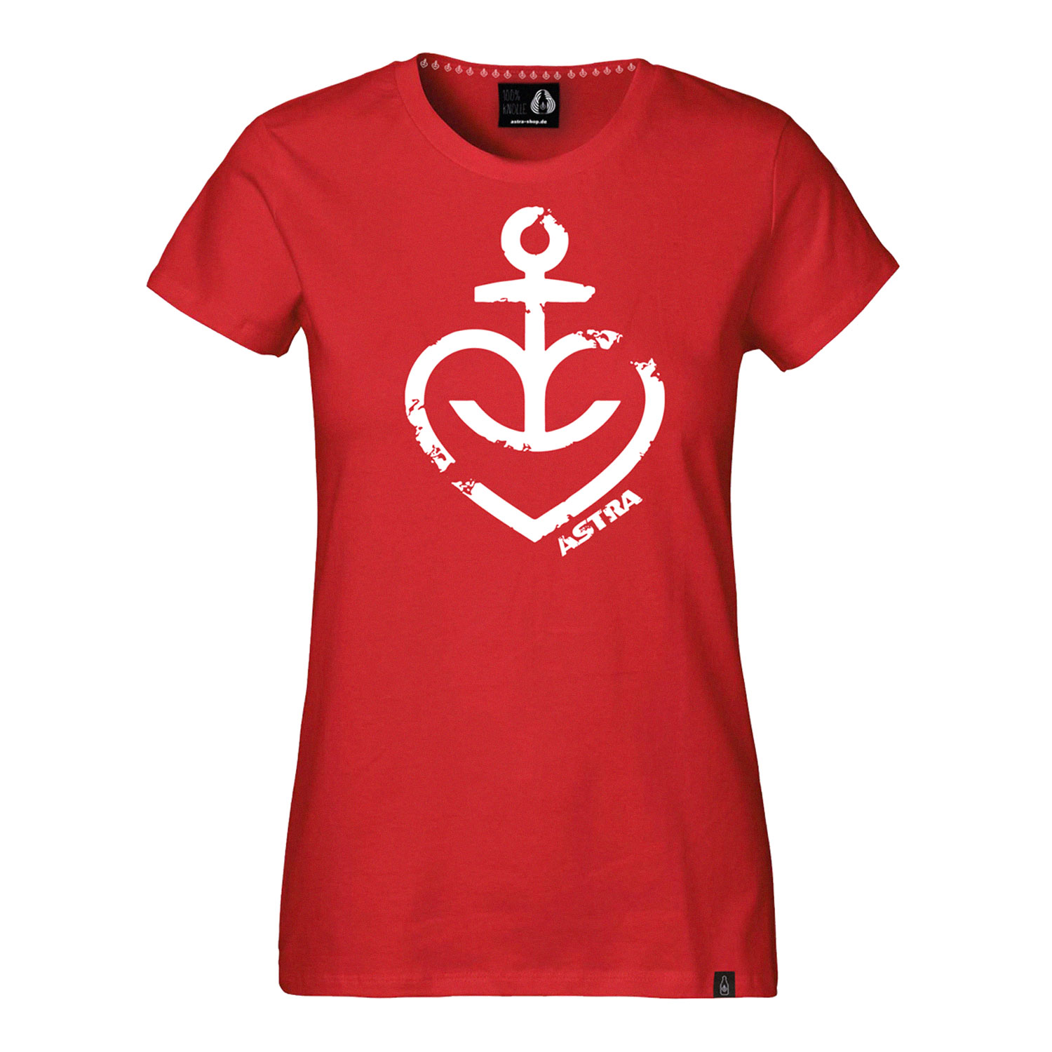 Damen T-Shirt „Herzanker“ rot