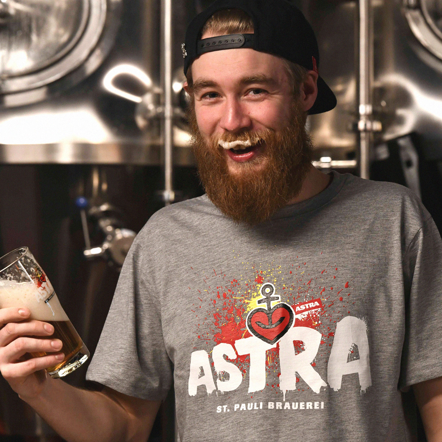 Herren T-Shirt „Astra St. Pauli-Brauerei“, grau