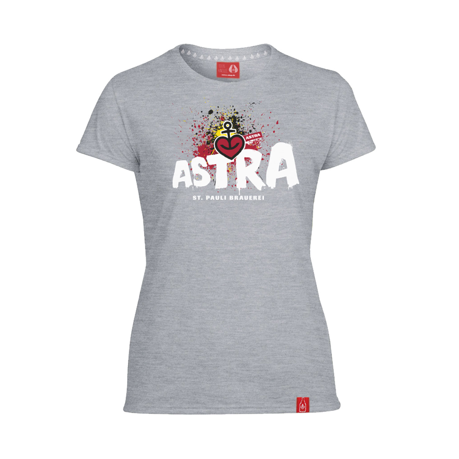 Damen T-Shirt „Astra St. Pauli-Brauerei“, grau