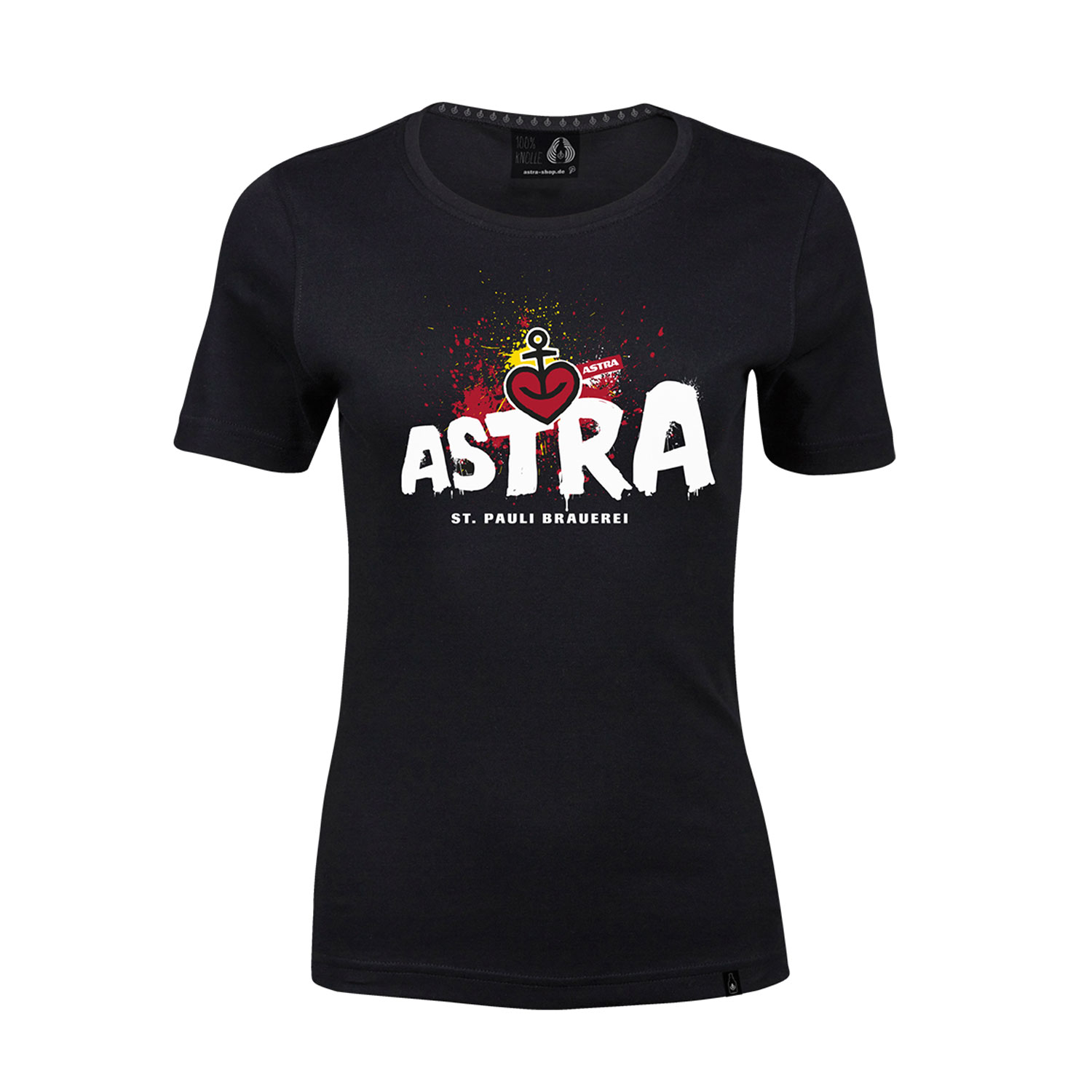Damen T-Shirt „Astra St. Pauli-Brauerei“, schwarz