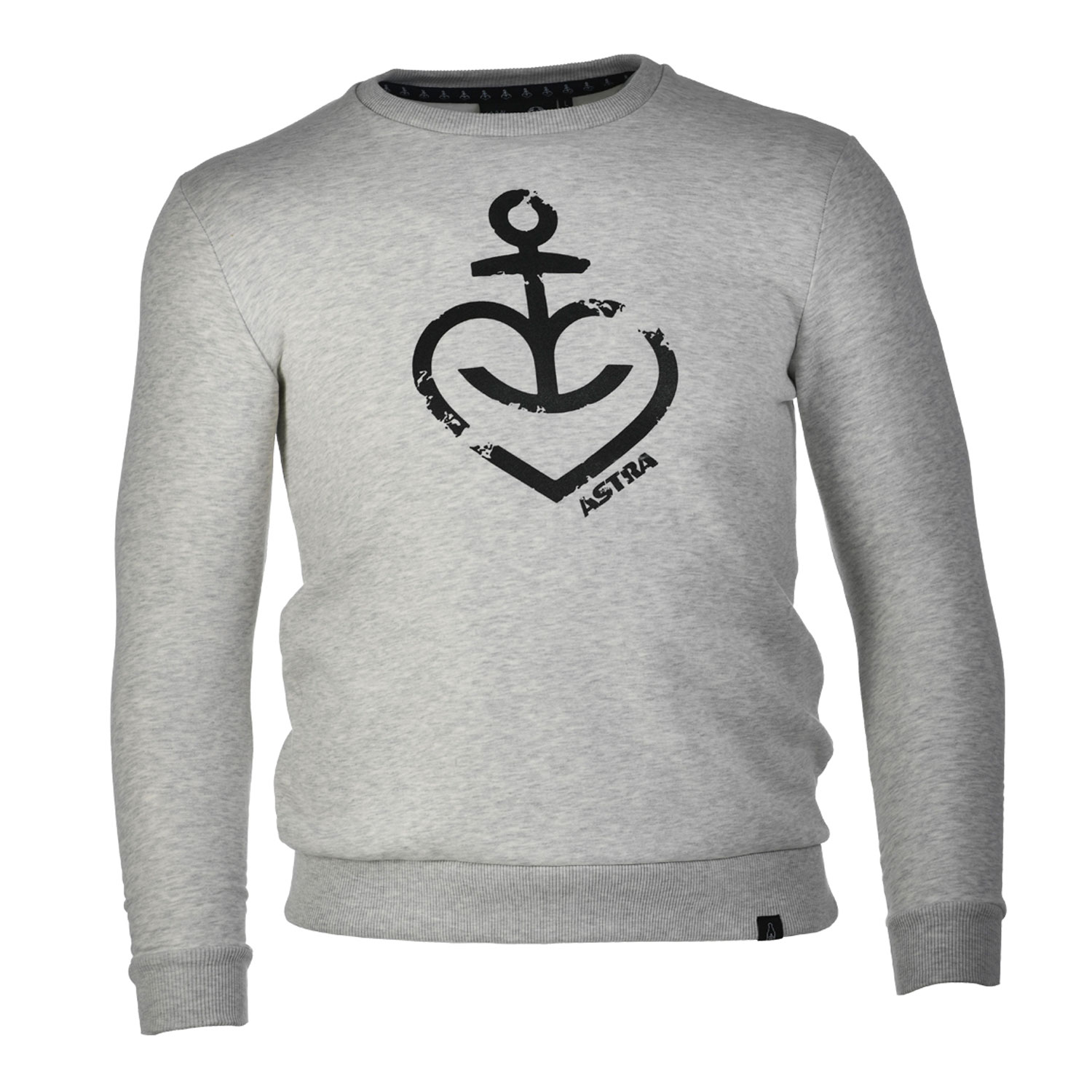 Sweatshirt „Herzanker“ unisex, grau-meliert