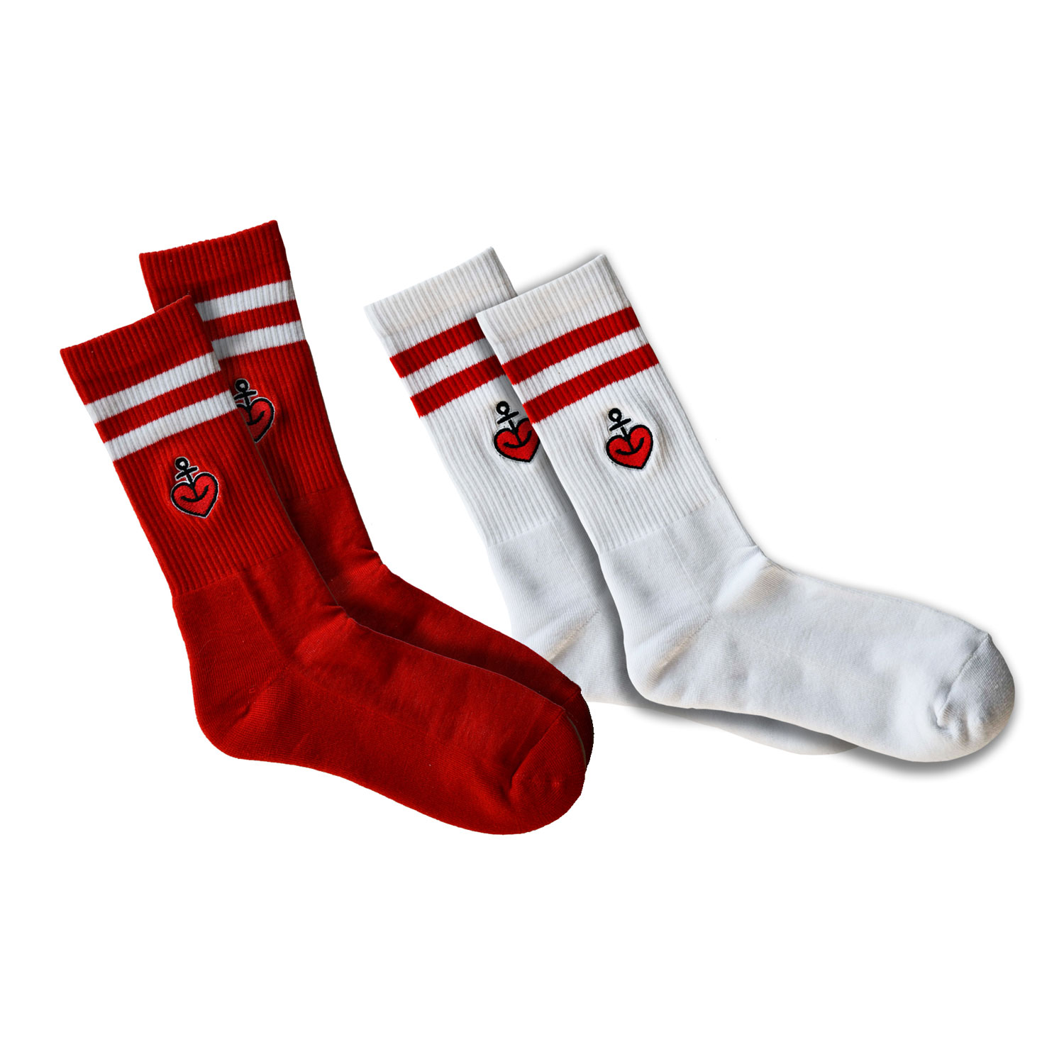 Astra Sportsocken 2er Pack Rot/Weiss