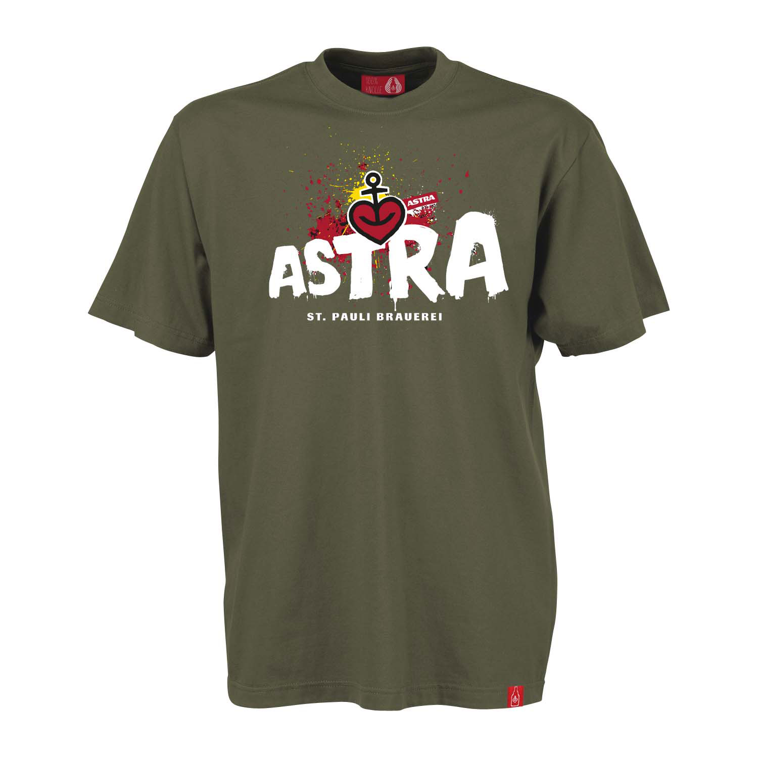Herren T-Shirt „Astra St. Pauli-Brauerei“, oliv