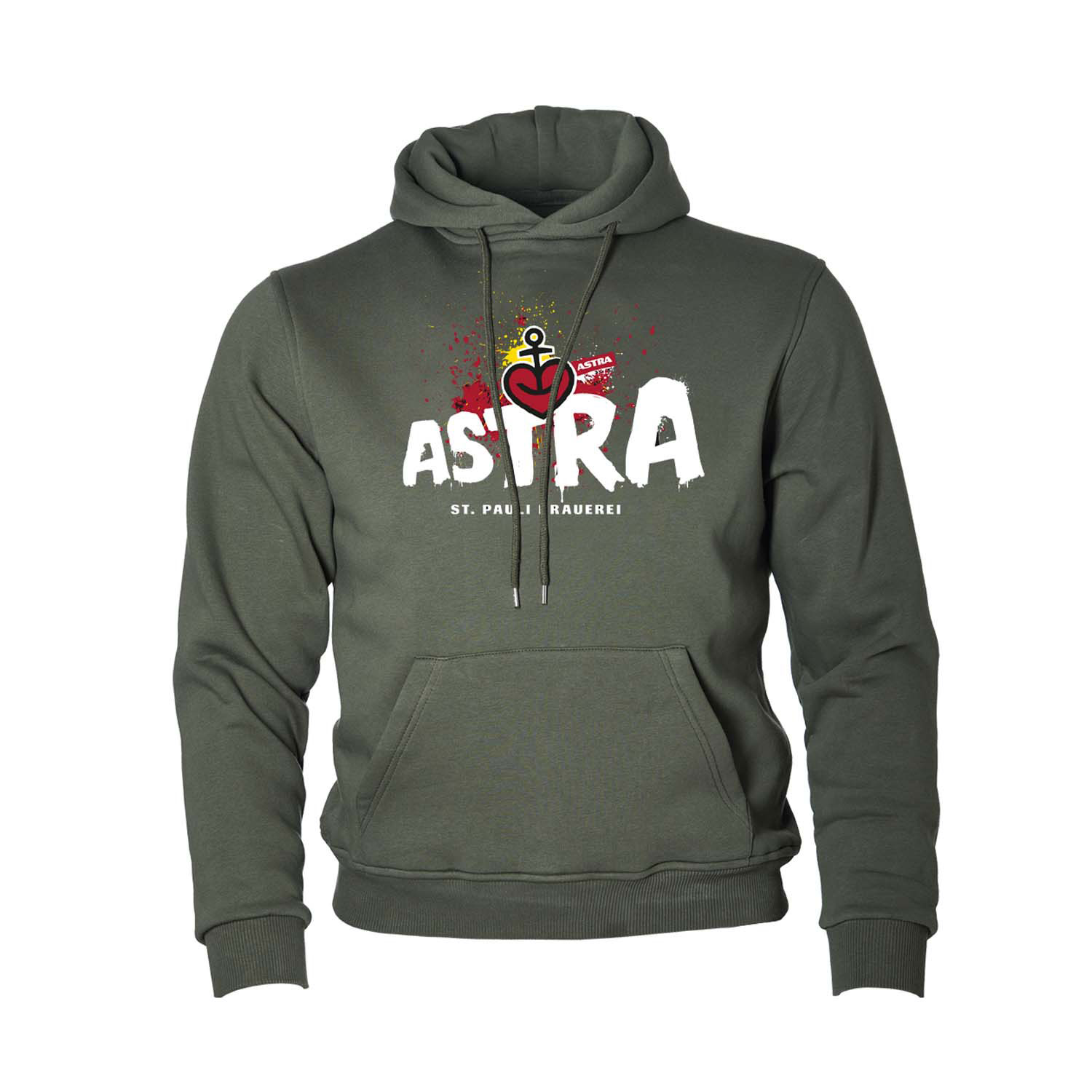 Hoodie „Astra St. Pauli-Brauerei“ unisex, oliv