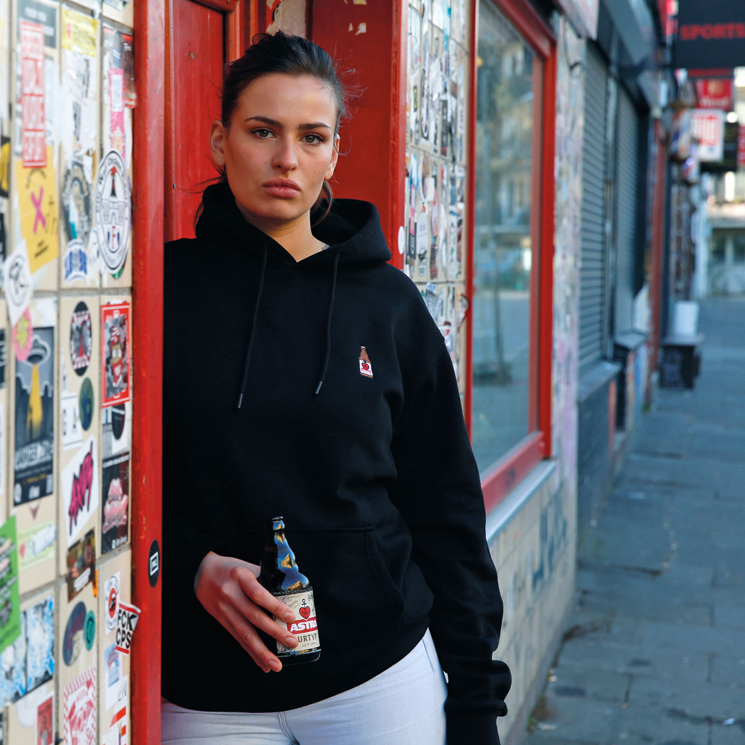 Astra Unisex Hoodie, Schwarz