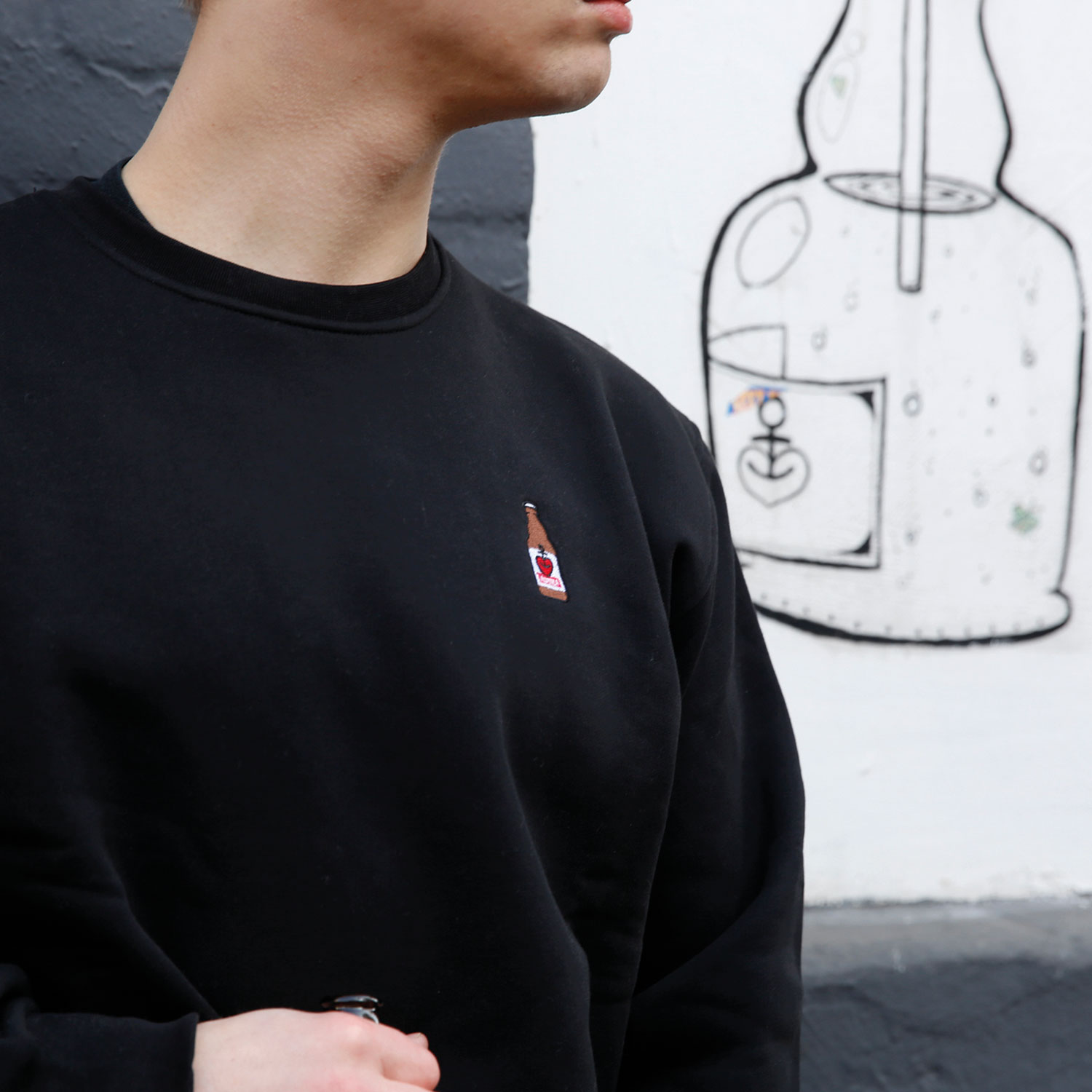 Astra Unisex Sweatshirt, Schwarz