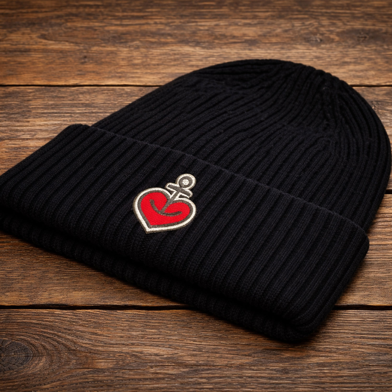 Herzanker Beanie aus Merinowolle