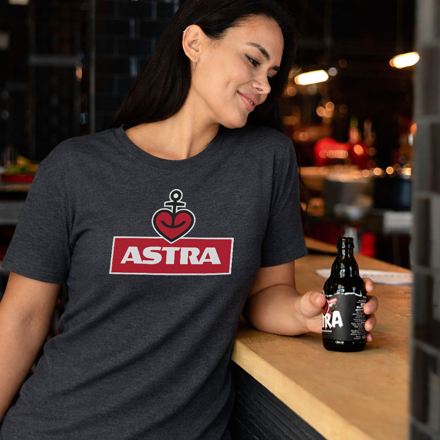 Damen T-Shirt &bdquo;Astra&ldquo;, anthrazit