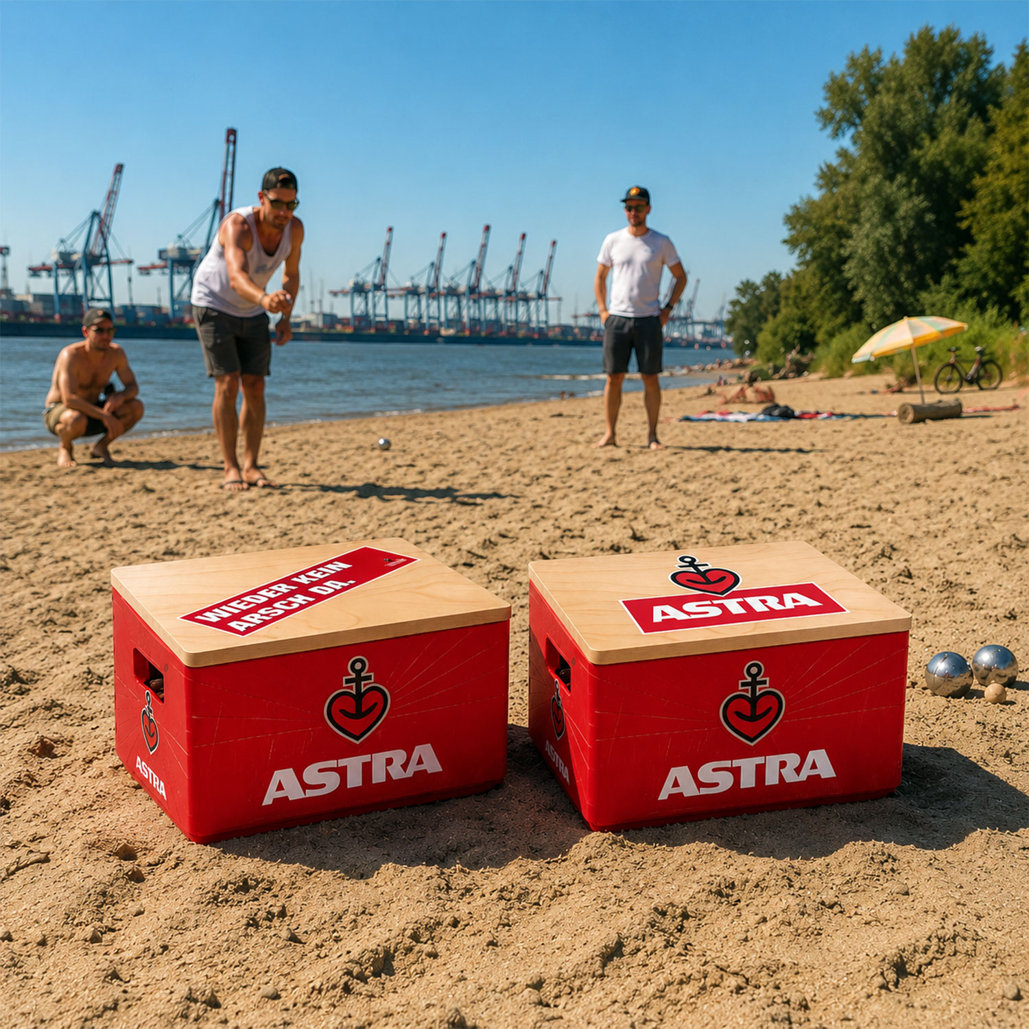 Astra 20er Bierkasten-Aufleger aus Holz